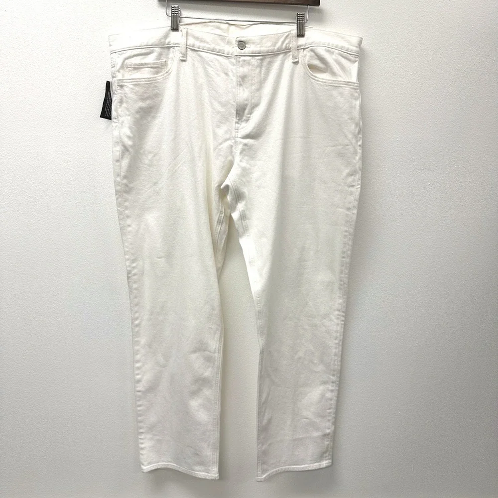 Banana‎ Republic Mens Straight Fit Organic Cotton Jeans White 44x34